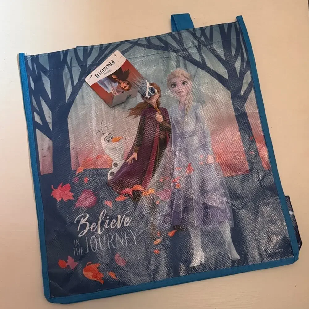 Disney Frozen Tote Bag with Elsa and Olaf in Blue